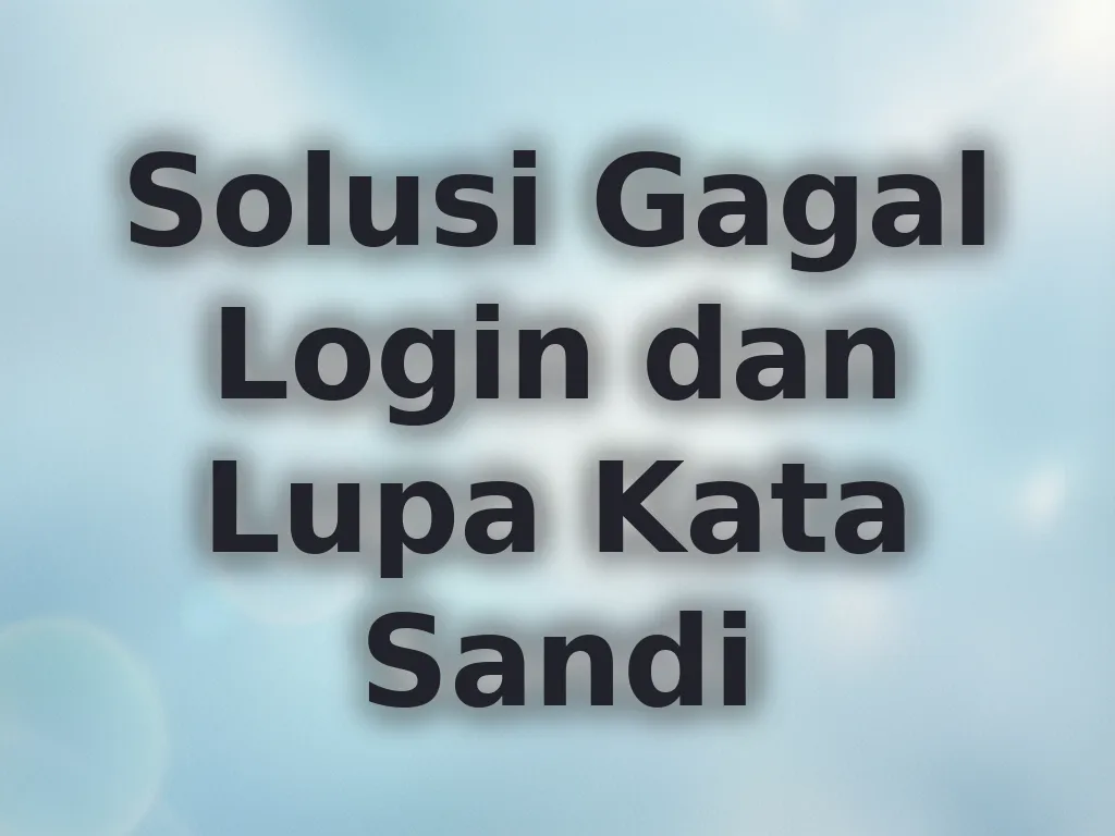 Solusi Gagal Login dan Lupa Kata Sandi
